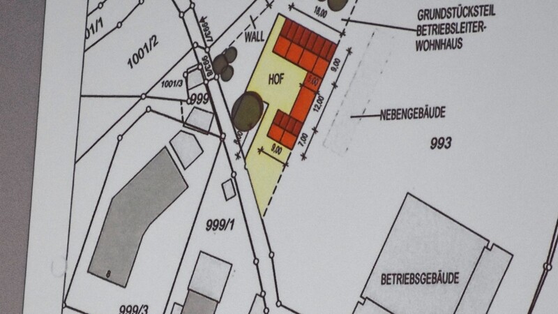 Der Lageplan zeigt, wo das Betriebsleiterwohnhaus geplant ist.
