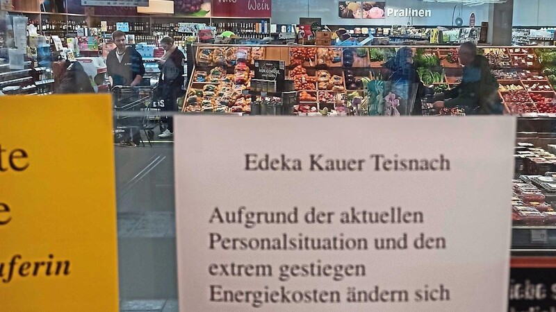Der Edekamarkt in Teisnach schließt bald früher.