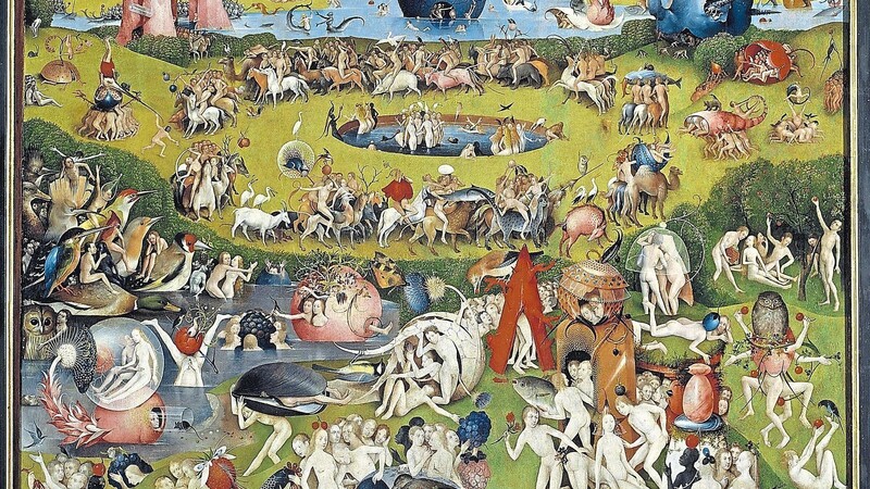 Hieronymus Bosch hat auf seinem Gemälde "Der Garten der Lüste" eine visionäre Traumwelt erschaffen.