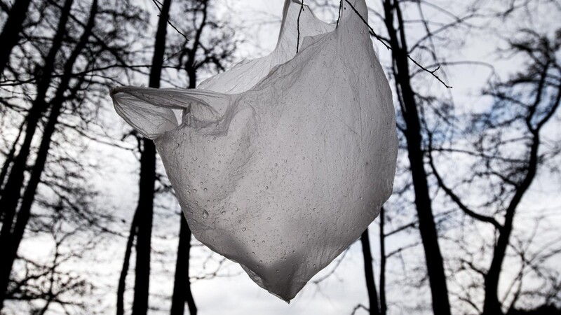 Eine weggeworfene Plastiktüte flattert im Wind (Archivfoto). Bundesentwicklungsminister Gerd Müller möchte Einweg-Plastiktüten in der gesamten EU verbieten.