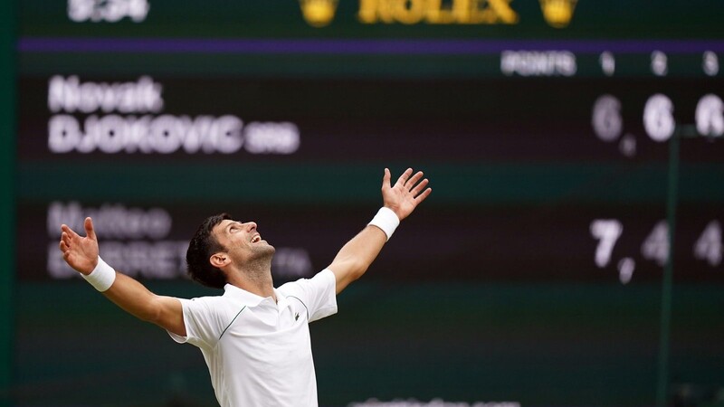 Novak Djokovic feiert mit dem Sieg in Wimbledon seinen insgesamt 20. Grand-Slam-Titel.