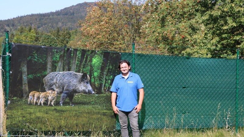 Das Wildschwein mit Frischlingen wird nicht das letzte Motiv sein, mit dem Johann Welzel seinen Zaun in Unterhütte schmückt.