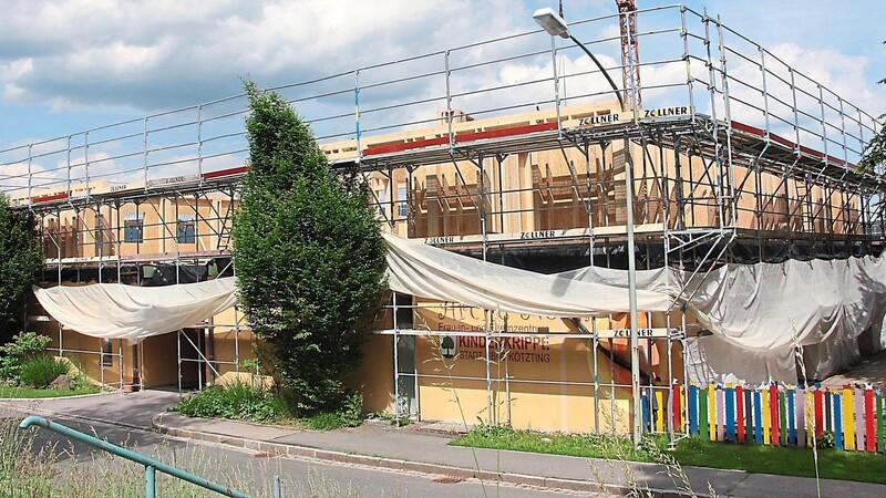 Im Zuge der Erweiterung erhält die Kindertagesstätte Arche Noah ein Stockwerk in Holzbauweise.