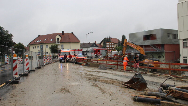 Auf dieser Baustelle in Straubing ereignete sich am Donnerstag der tödliche Unfall.