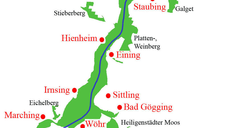 Dies ist die Gebietskulisse des Donautal-Projekts zwischen Neustadt und Weltenburg.