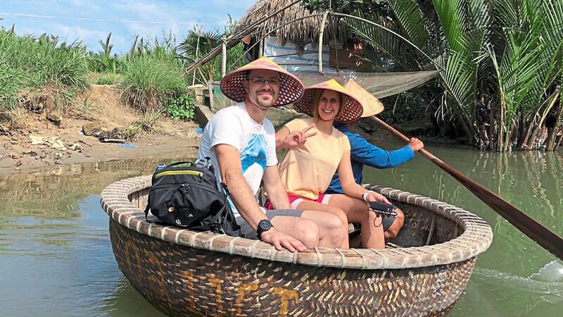 Eva Engelhardt war sieben Monate auf Weltreise. In einige Länder begleitete sie ihr Freund Andreas. Hier waren sie in Vietnam.