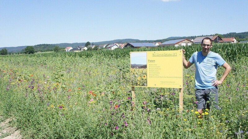 Landwirt Josef Zimmerer junior bietet Blühflächen an.