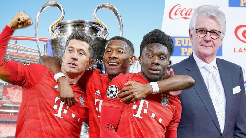 Am 23. August wollen mit dem FC Bayern die Champions League gewinnen (v.l.): Robert Lewandowski, David Alaba und Alphonso Davies. Für Marcel Reif sind die Bayern der Favorit.