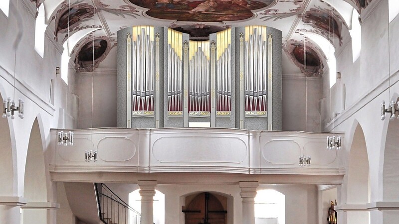So wird die neue Orgel in der Wörther Pfarrkirche einmal aussehen. Wann sie zum ersten Mal erklingen soll, steht bereits fest.