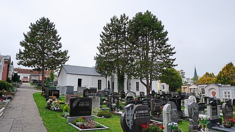 Ein Blick über den Städtischen Friedhof in Dingolfing.