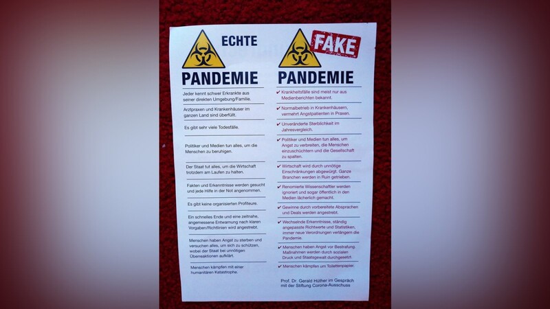 Jüngst wurden wieder Corona-Flyer in Unterwattenbach verteilt, in der von einer Fake-Pandemie gesprochen wird, dem widerspricht Klinikumsleiter Dr. Philipp Ostwald.