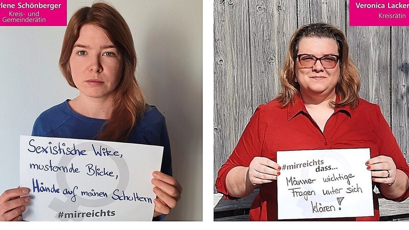 Die beiden Kreisrätinnen Marlene Schönberger und Veronika Lackerbauer stießen mit einem Facebook-Post eine Aktion an, um zu zeig
