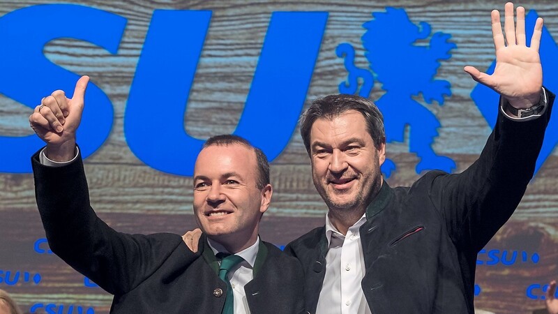 Manfred Weber (l.) und Markus Söder (beide CSU) wollen Europa ein Stück bayerischer machen.
