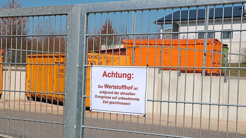 In Absprache mit den Gemeinden wurden alle Wertstoffhöfe (hier Mainburg) sowie Bauschuttdeponien im Landkreis Kelheim geschlossen.