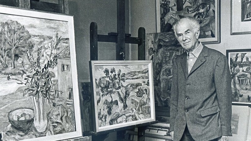 Joseph Mader im Atelier, 1976.