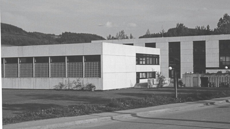 Die 1. Schulturnhalle der Grund- und Teilhauptschule I in Miltach, fertiggestellt 1971.