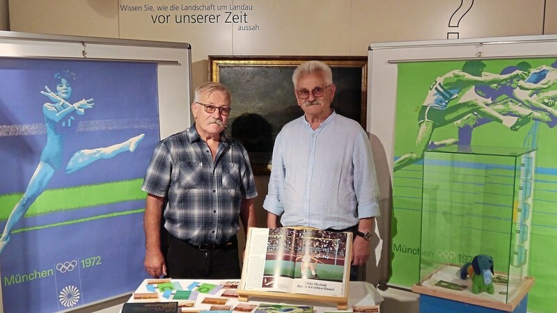 Museumsleiter Klaus Klobe (l.) und Karl Steghafner erinnern sich noch gut an Olympia 1972.