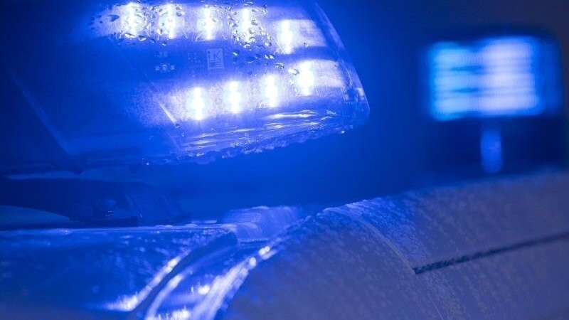 Blaulichter leuchten auf einem Streifenwagen der Polizei. Foto: Jens Büttner/dpa-Zentralbild/ZB/Symbolbild