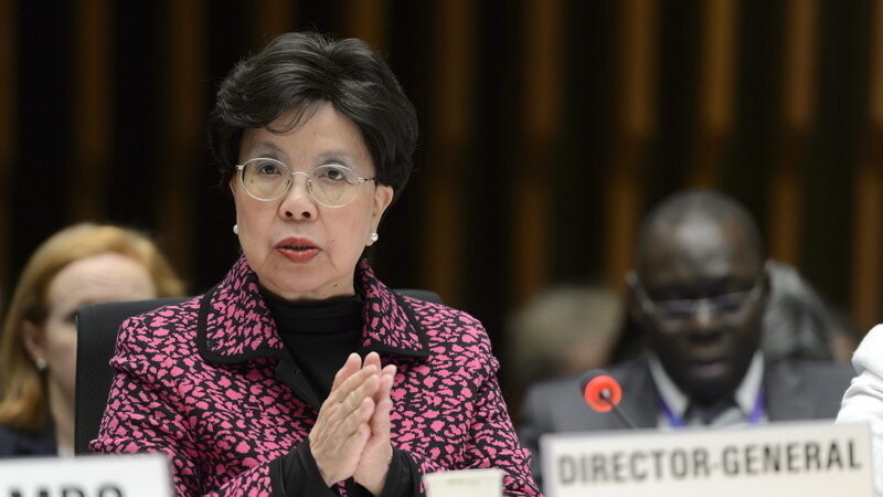 Margaret Chan aus China, Generaldirektorin der Weltgesundheitsorganisation (WHO), am 28. Januar 2016 auf einer WHO-Konferenz zum Zika-Virus im Rahmen des 138. WHO-Ausschusses im Hauptsitz in Genf.