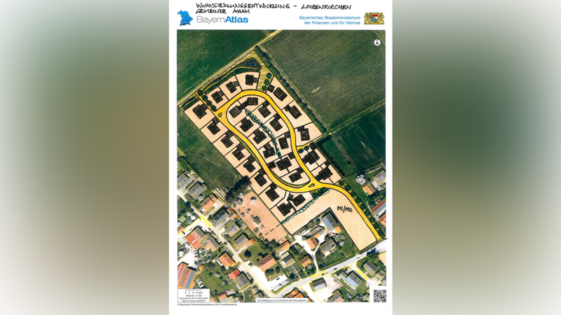 Der Vorentwurf zeigt, wie das Baugebiet Loizenkirchen aussehen könnte.