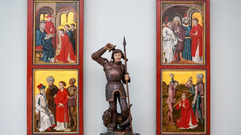 Szenen aus der Legende des heiligen Stephanus (um 1460) sind bei einem Presserundgang im Diözesanmuseum zu sehen.