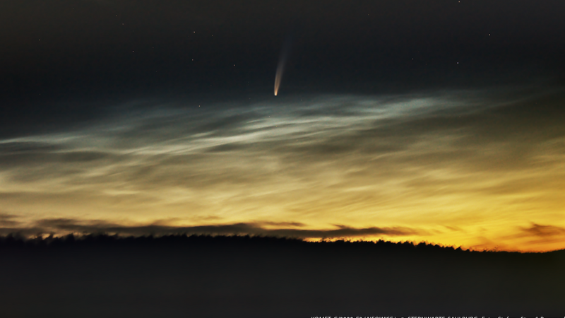 Der Komet "C/2020 F3 Neowise" war in der Nacht zum Freitag mit bloßem Auge zu sehen.