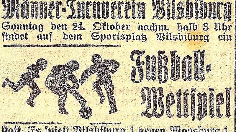 Im Vilsbiburger Anzeiger stand im Oktober 1920 diese Ankündigung.