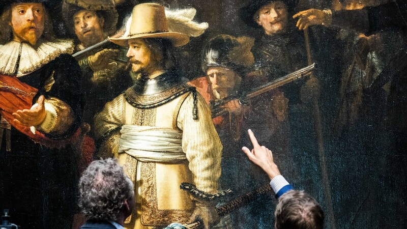 "Die Nachtwache" ganz nah: Restauratoren untersuchen das berühmteste Gemälde Rembrandts.