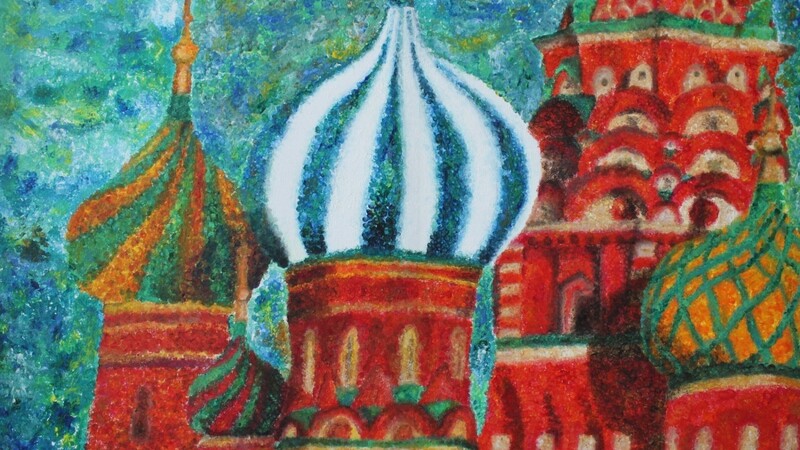 Moskau in Acrylfarben von Lidia Koch.