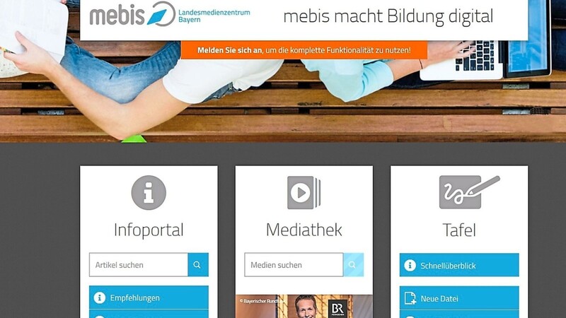 Einer der Wege zwischen Lehrer und Schülern: Das mebis-Portal des Landesmedienzentrums.