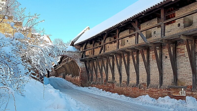 Franziska Eichbichler gelang ein schneereicher Schnappschuss bei sonnigem Wetter auf der Burg Trausnitz.