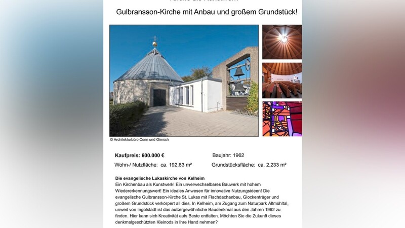 Besonderes Angebot auf der Informationsplattform des Landesamts für Denkmalpflege: die Lukas-Kirche in Kelheim.