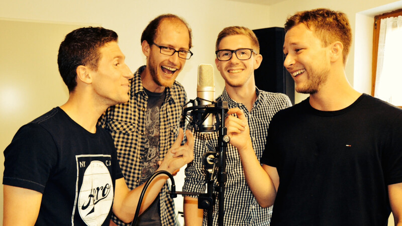 Michael, Rudi, Martin und Simon (von links) sind zusammen mit Band "Hüttinger Brüder".