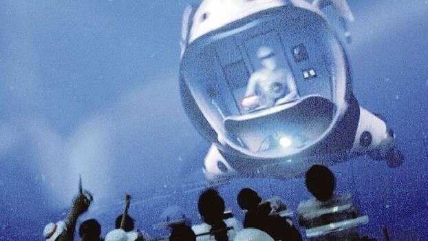 Besucher können im Deutschen Pavillon für die Expo 2012 in Yeosu in Südkorea in der "Main Show" eine virtuelle Unterwasserreise machen.