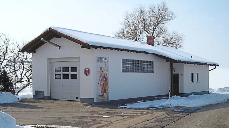 Eines der sechs Gerätehäuser im Gemeindegebiet Velden.