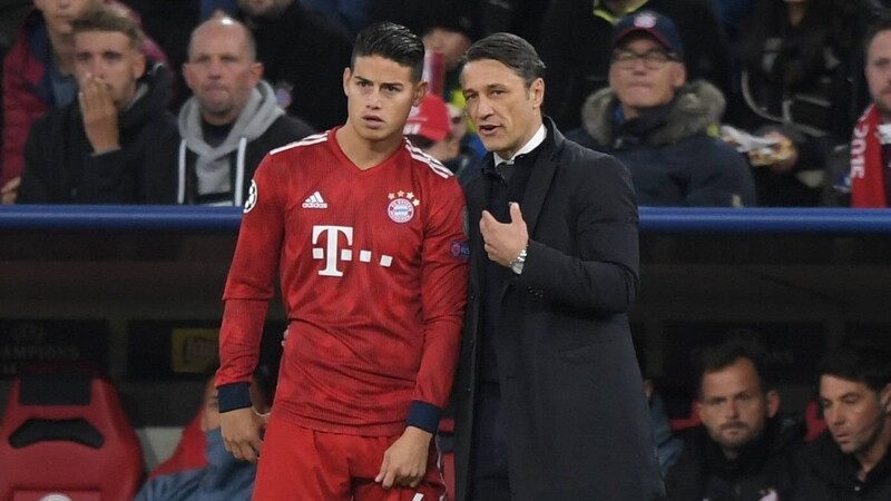 Kompliziertes Verhältnis: Bayern-Trainer Niko Kovac (r.) und der kolumbianische Superstar James Rodríguez.