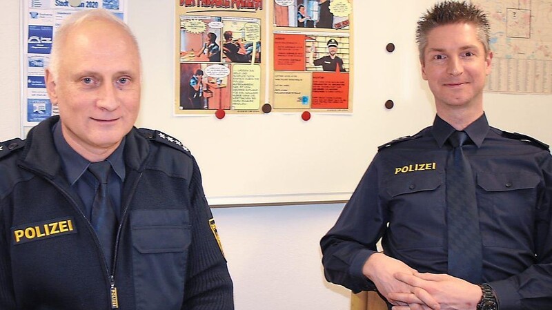PI-Leiter Alfons Windmaißer (links) und sein Stellvertreter Stefan Fischer stellten die Kriminalstatistik vor.