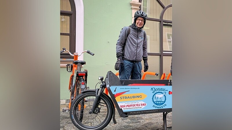 Anfang der Woche hat Ulrich Schmack seinen Lastenradverleih in Straubing etabliert.