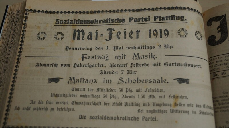 So warb man vor 100 Jahren für die Mai-Feier 1919.