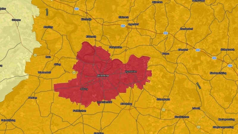 der Inzidenzwert im Landkreis Straubing-Bogen im gelben Bereich. In der Stadt Straubing wurde der Schwellenwert hingegen bereits überschritten.