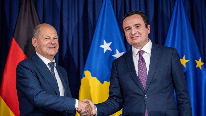 Bundeskanzler Olaf Scholz trifft Albin Kurti, den Ministerpräsidenten des Kosovo.