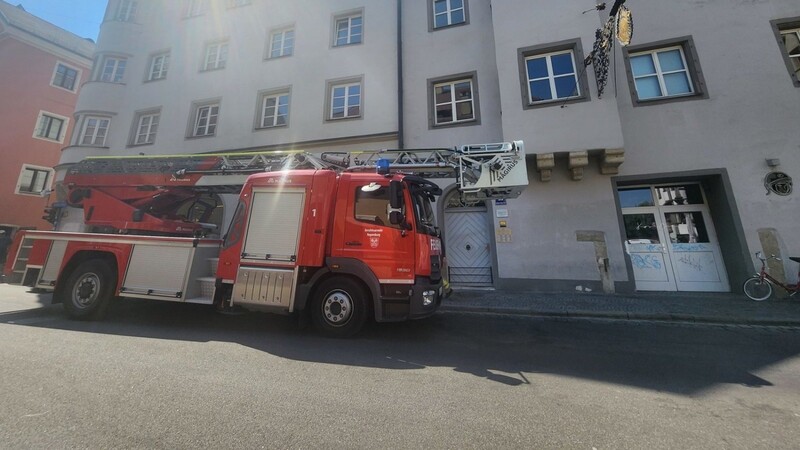 Die Regensburger Feuerwehr rückte am Freitagvormittag zu einer Entenrettung aus.