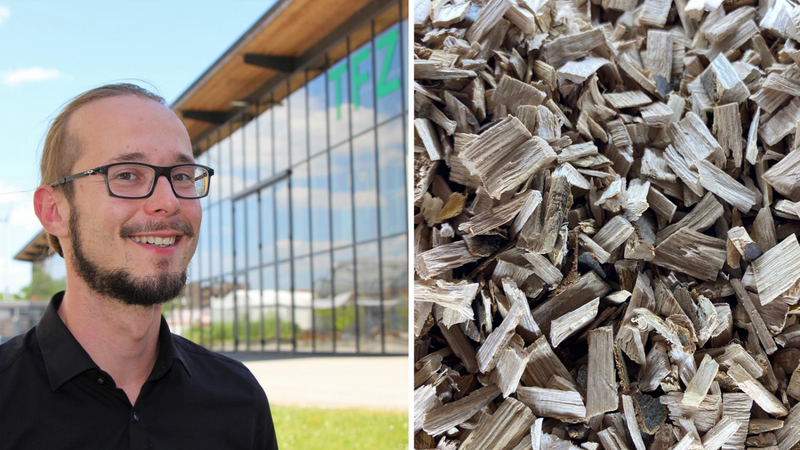 Simon Lesche ist wisschenschaftlicher Mitarbeiter und Experte für biogene Festbrennstoffe am Technologie- und Förderzentrum (TFZ) in Straubing. In der Wissenschaft gilt Holz als erneuerbar. Trotz aktueller Klimapolitik sieht das Straubinger Technologie- und Förderzentrum Potenzial in dem Brennstoff in Form von Hackschnitzel oder Scheitholz und Pellets.