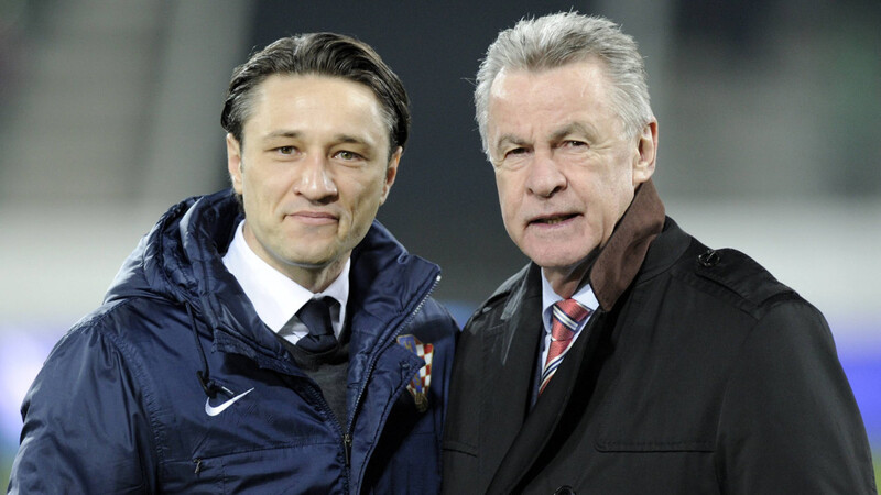 Ottmar Hitzfeld (rechts) 2014 mit dem heutigen Bayern-Trainer Niko Kovac.