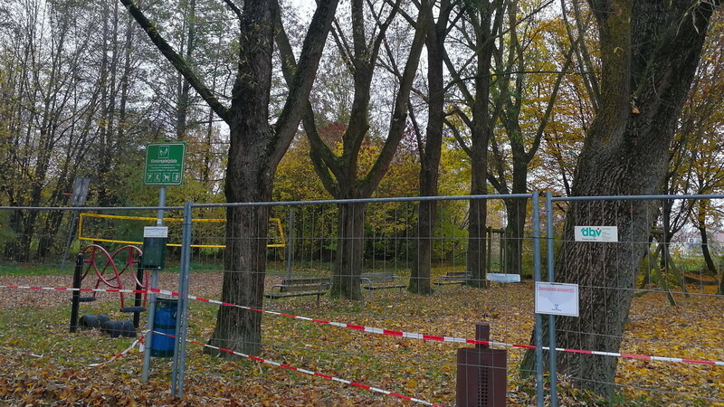 Derzeit gesperrt ist der "Waldspielplatz" zwischen Landauer- und Narzissenstraße.