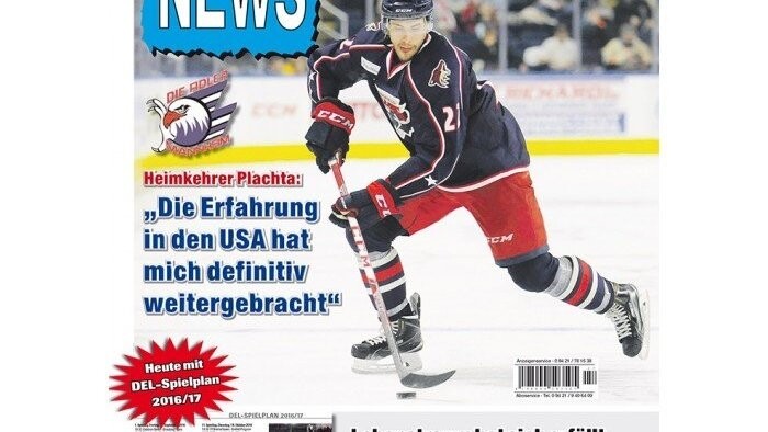 Eine Eishockey News Ausgabe aus dem Jahr 2016.