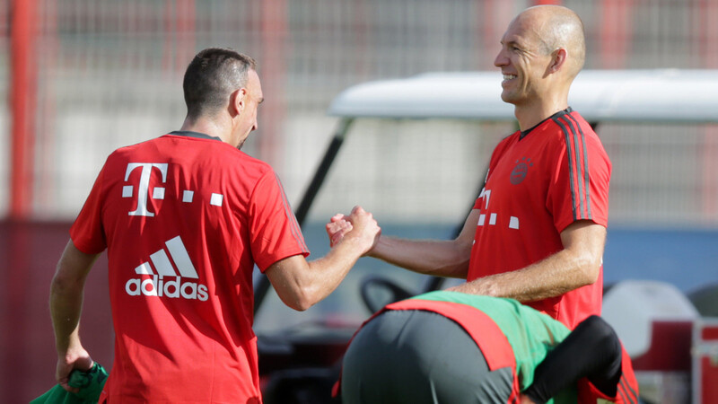 Routiniers beim FC Bayern: Franck Ribéry (li.) und Arjen Robben.