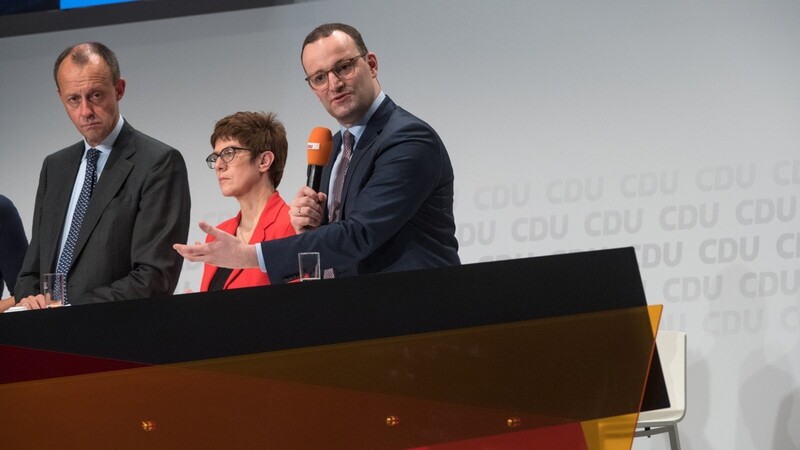 Friedrich Merz (l.), Annegret Kramp-Karrenbauer und Jens Spahn bewerben sich um den Vorsitz der CDU.