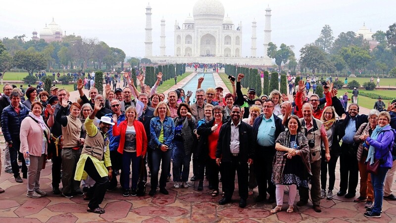 Das Taj Mahal durfte nicht fehlen auf der Tour durch Indien.