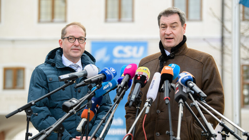 CSU-Landesgruppenchef Alexander Dobrindt (links) und Ministerpräsident Markus Söder.